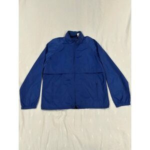 Vintage Woolrich Mens Royal 4120 Blue Nylon Zip Up Track Jacket